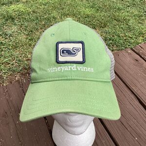 Vineyard Vines Green Trucker Hat Mesh Back Whale Logo Cap Adjustable